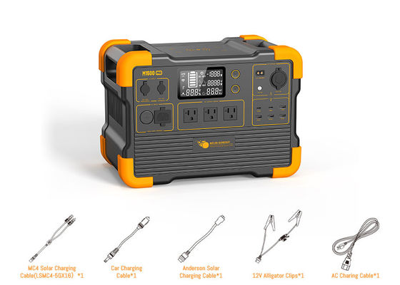 2000W USV Solar Generator mit Echtzeit-LCD-Anzeige, mehreren Eingabequellen und kabellosem Telefonladegerät