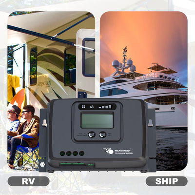 Intelligenter MPPT-Solar-Laderegler mit 7 geeigneten Batterietypen, hocheffizientem MPPT-Algorithmus und Echtzeit-LCD + LED-Anzeige