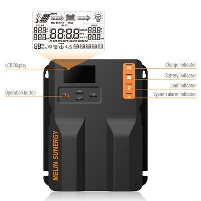 Schwarz 40 Ampere MPPT Solarladungsteuerungsanleitung 12V 24V Natürliche Kühlung