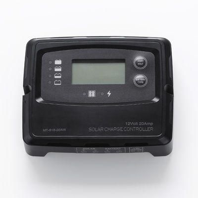 Schwarzer LCD-LED-Digital-Solar-Ladegerät IP67 Max. PV-Leistung 760W 24V 380W 12V