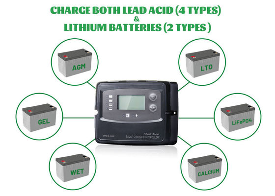 Intelligente 5-stufige Ladung 20A Marine Solar Charge Controller mit BMS Wake Up