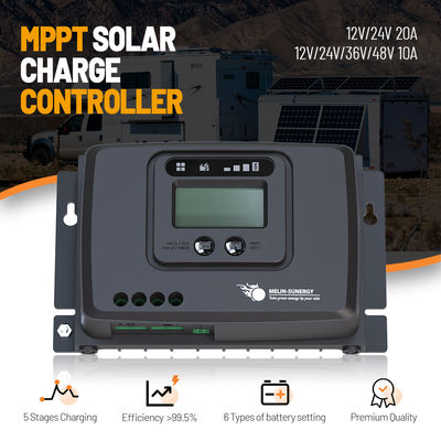 Guter Preis Digitale Smart RV MPPT Solarladekontroller 12V / 24V Oberflächenmontage Online