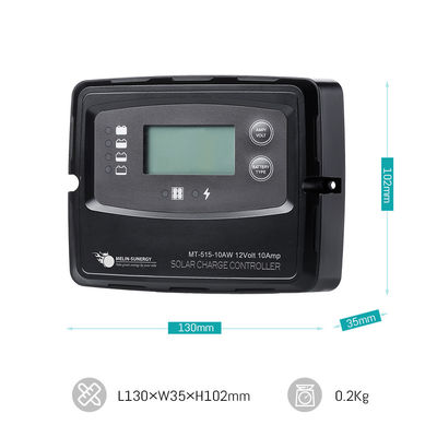 Schwarzer Solarstromregulator 12V für AGM GEL WET Kalzium LiFePO4 LTO Batterien